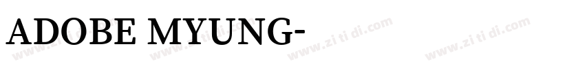 ADOBE MYUNG字体转换